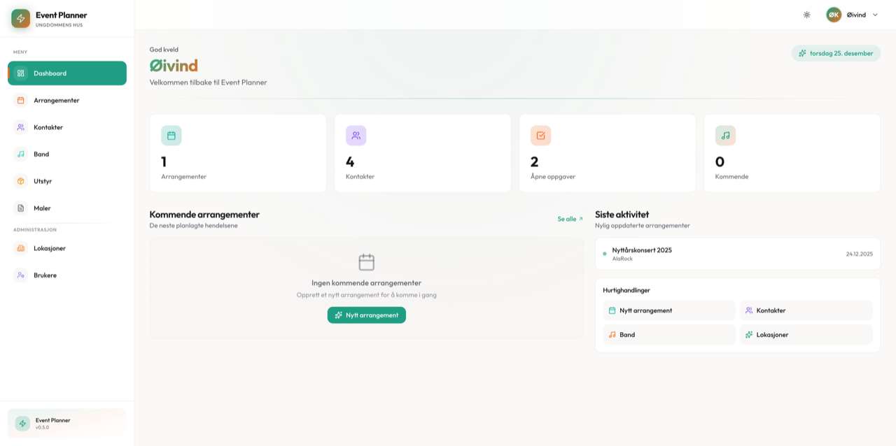 Event Planner Dashboard